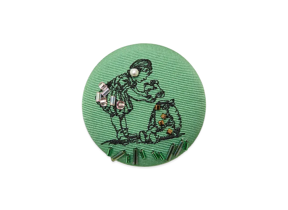 UNDERCOVER Silk Fabric Badge "Lime"