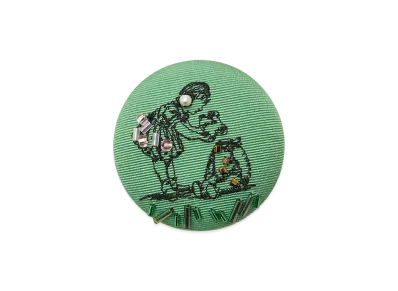 UNDERCOVER Silk Fabric Badge "Lime"