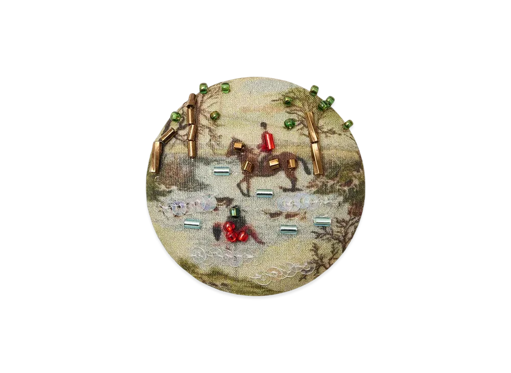 UNDERCOVER Silk Fabric Badge "Beige Base"