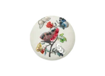 UNDERCOVER Silk Fabric Badge "White"