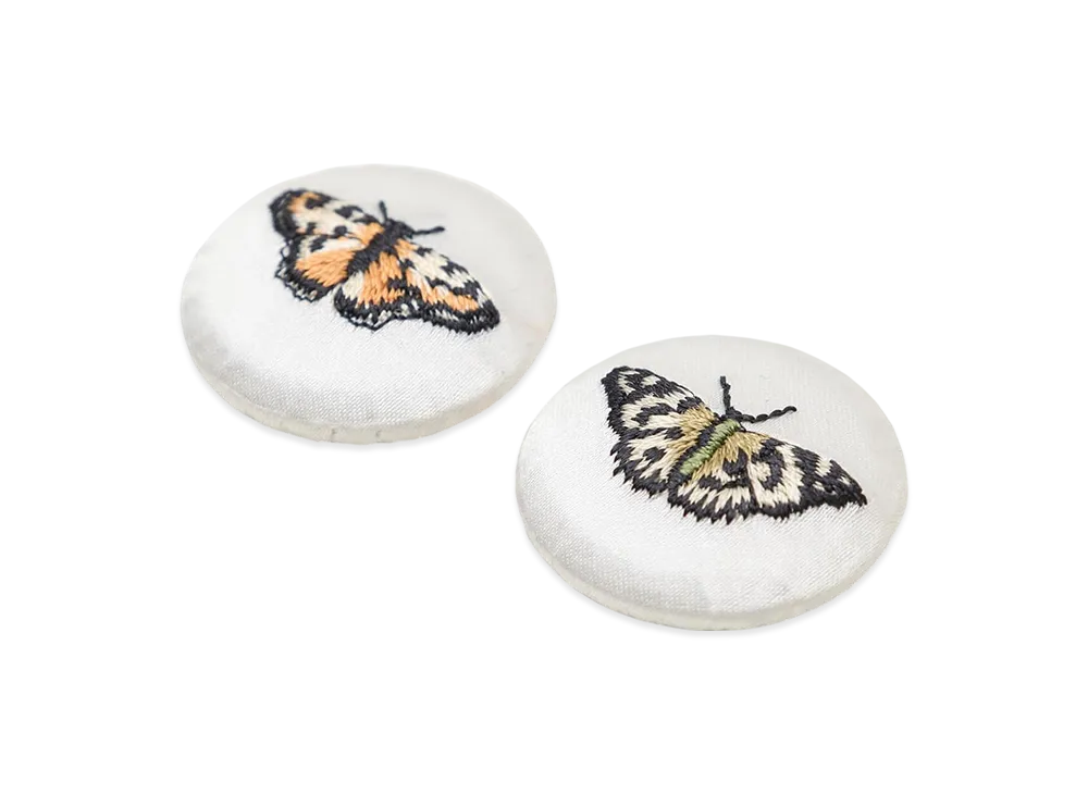 UNDERCOVER Fabric Embroidered Badge Set of 2 "White"