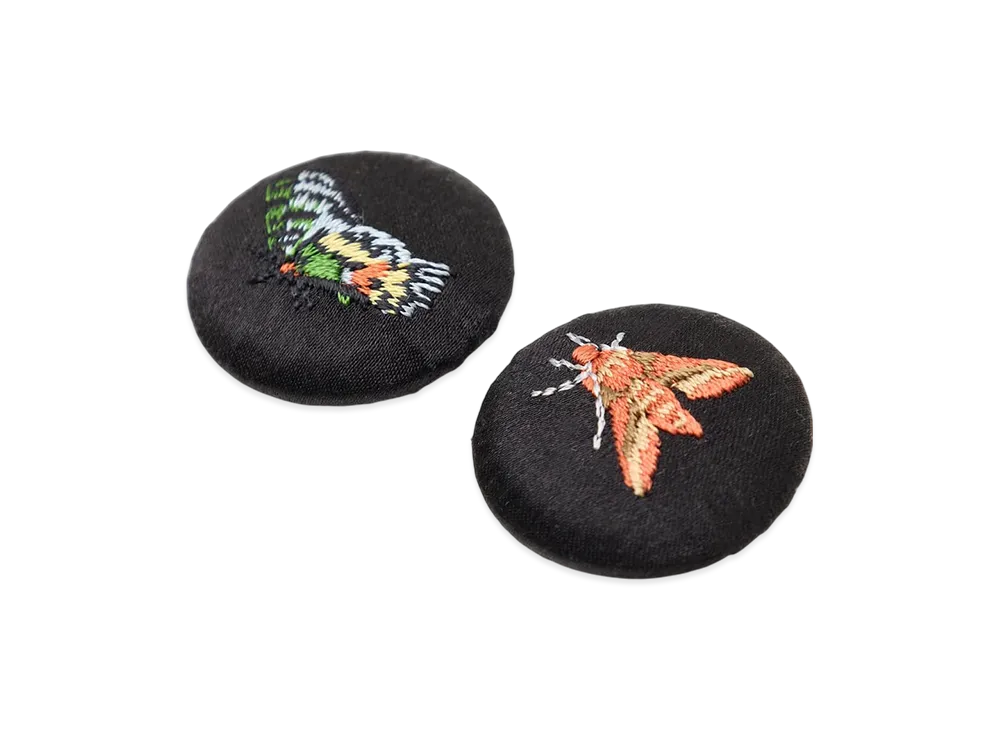 UNDERCOVER Fabric Embroidered Badge Set of 2 "Black"