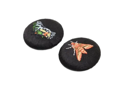 UNDERCOVER Fabric Embroidered Badge Set of 2 "Black"