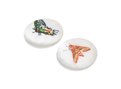 UNDERCOVER Fabric Embroidered Badge Set of 2 "White"