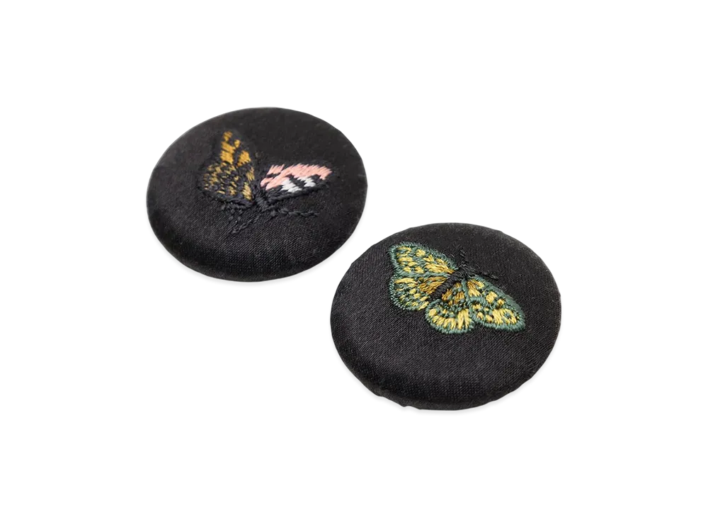 UNDERCOVER Fabric Embroidered Badge Set of 2 "Black"