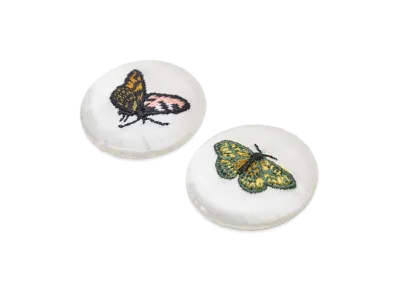 UNDERCOVER Fabric Embroidered Badge Set of 2 "White"