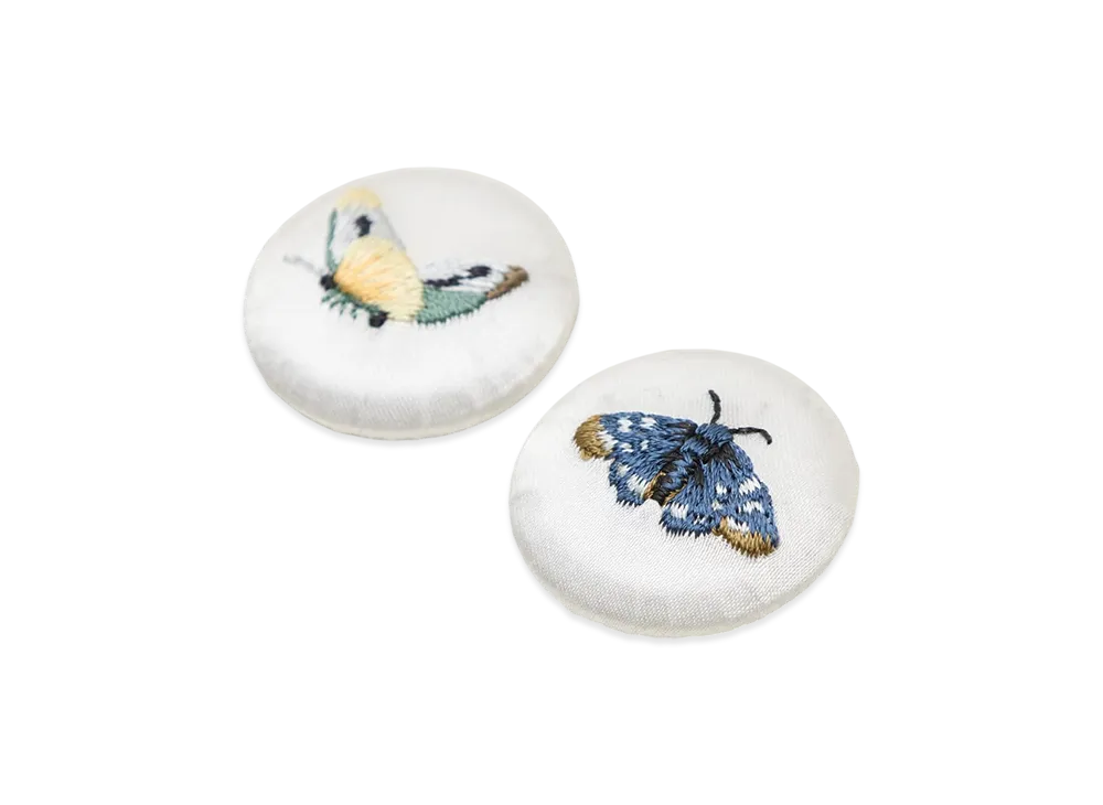 UNDERCOVER Fabric Embroidered Badge Set of 2 "White"