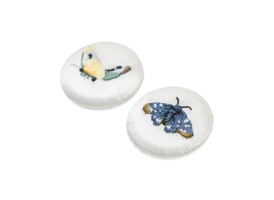 UNDERCOVER Fabric Embroidered Badge Set of 2 "White"