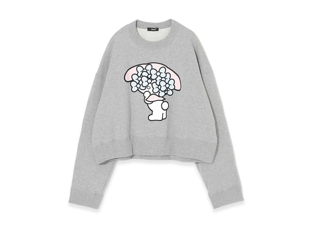 UNDERCOVER x Sanrio Cropped Cotton Fleece Lining Sweat Pullover (My Melody) "Gray"