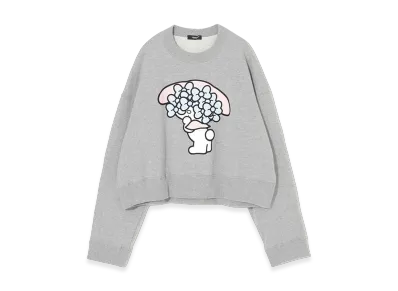 UNDERCOVER x Sanrio Cropped Cotton Fleece Lining Sweat Pullover (My Melody) "Gray"
