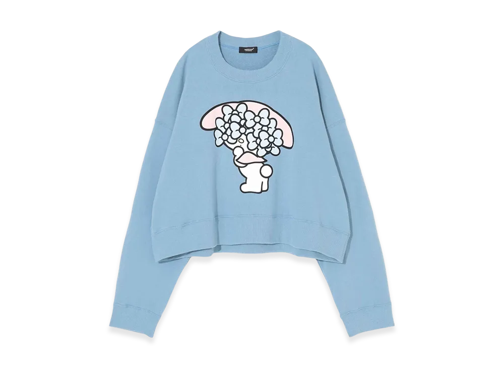 UNDERCOVER x Sanrio Cropped Cotton Fleece Lining Sweat Pullover (My Melody) "Gray Blue"