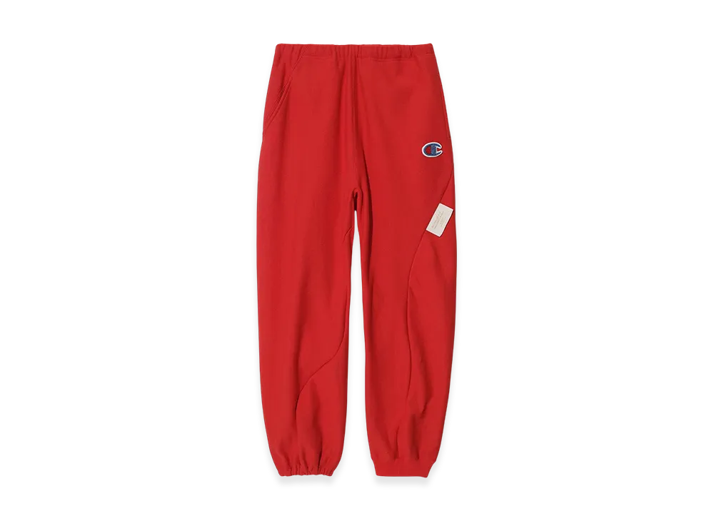 UNDERCOVER x Champion Cotton Polyester Fleece Lined Sweatpants "Red"