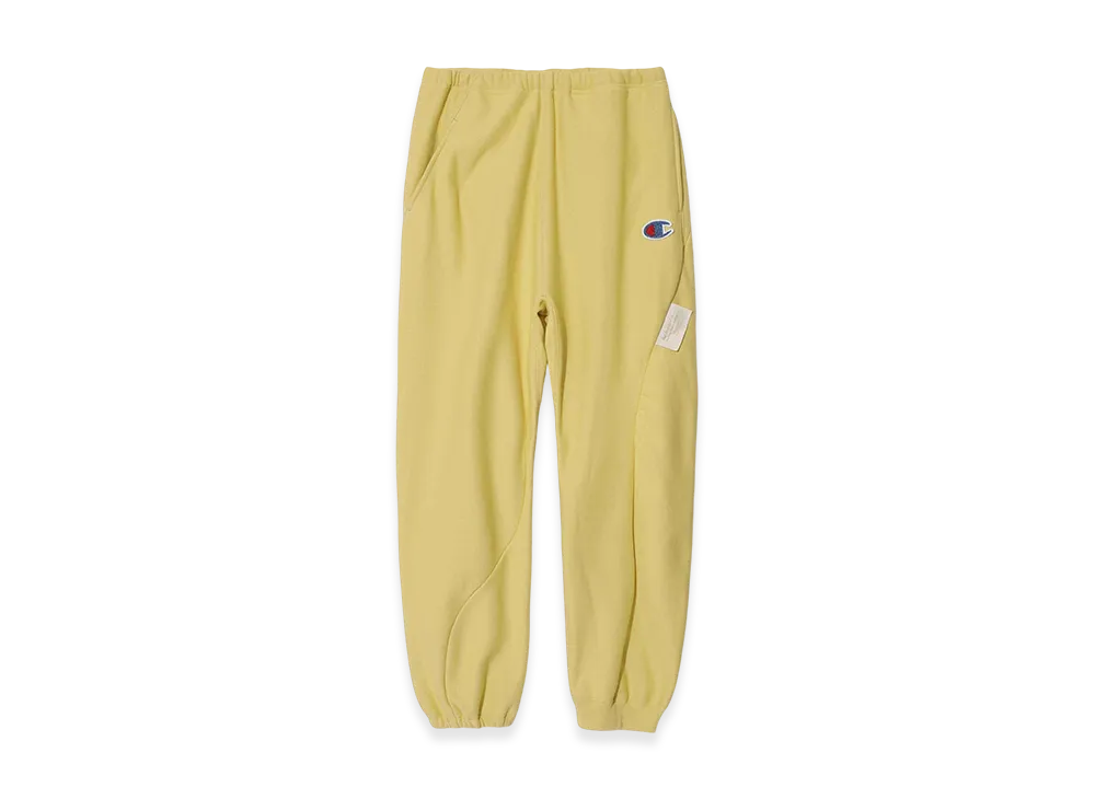 UNDERCOVER x Champion Cotton Polyester Fleece Lined Sweatpants "Light Yellow"