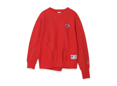UNDERCOVER x Champion Cotton Polyester Fleece Lined Sweat Pullover "Red"