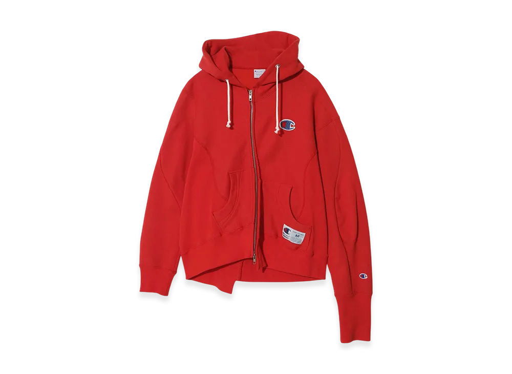 UNDERCOVER x Champion Cotton Polyester Fleece Lined Zip Up Hoodie "Red"