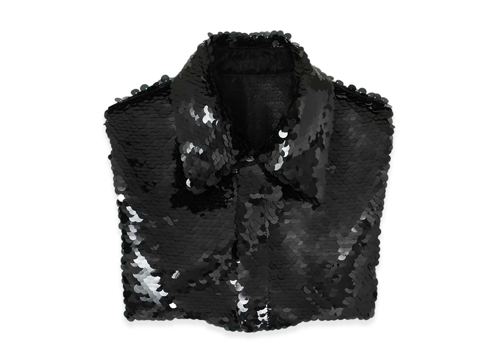 UNDERCOVER Sequin Collar "Black"