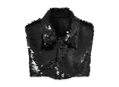 UNDERCOVER Sequin Collar "Black"