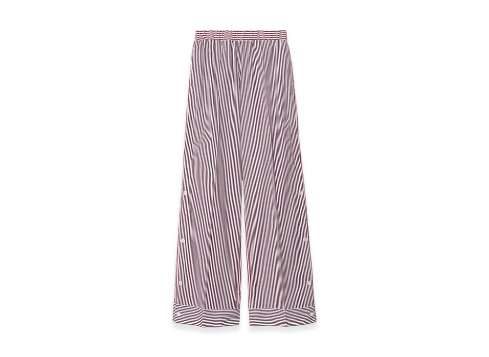 UNDERCOVER Cotton Polyester Broadcloth Wide Pants "Bord St"