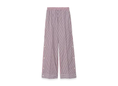 UNDERCOVER Cotton Polyester Broadcloth Wide Pants "Bord St"