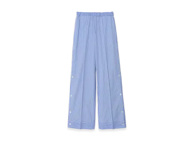 UNDERCOVER Cotton Polyester Broadcloth Wide Pants "Blue St"
