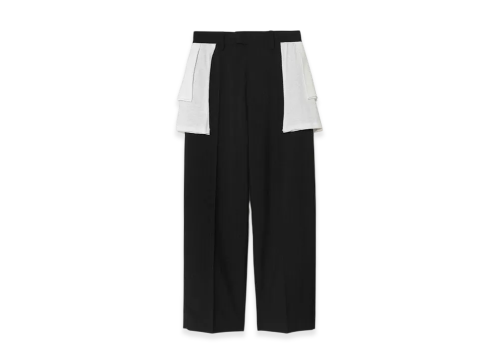 UNDERCOVER Polyester Wool Slacks "Black St"