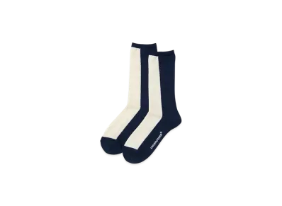 UNDERCOVER Cotton Polyester Sheer Socks "Navy"
