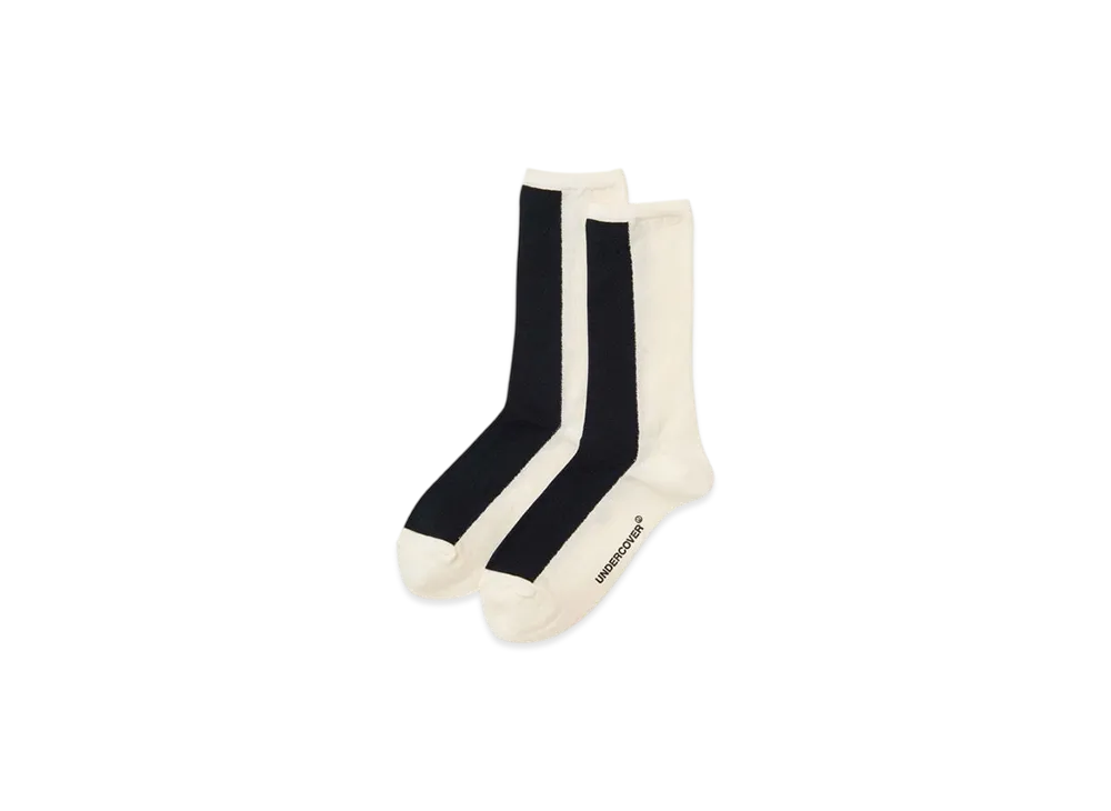 UNDERCOVER Cotton Polyester Sheer Socks "Ivory"