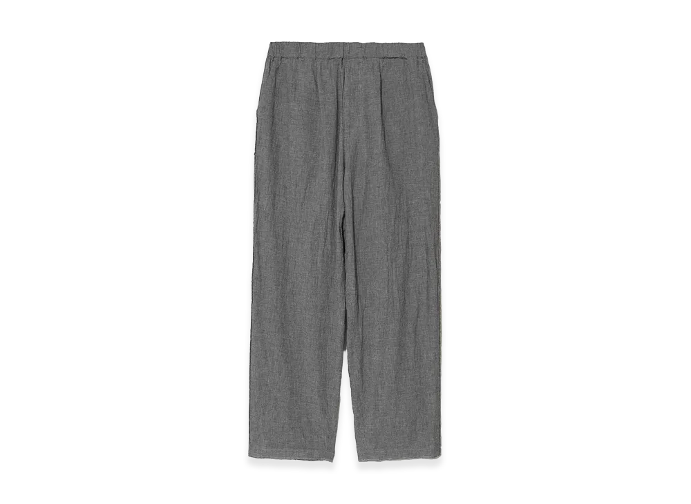 UNDERCOVER Linen Ramie Blend Cotton Easy Pants "White/Black"