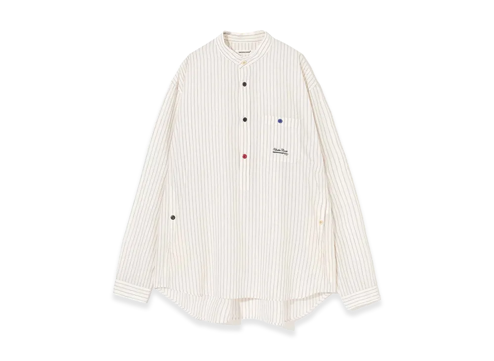UNDERCOVER Cotton Pullover Shirt "Brown Stripe"
