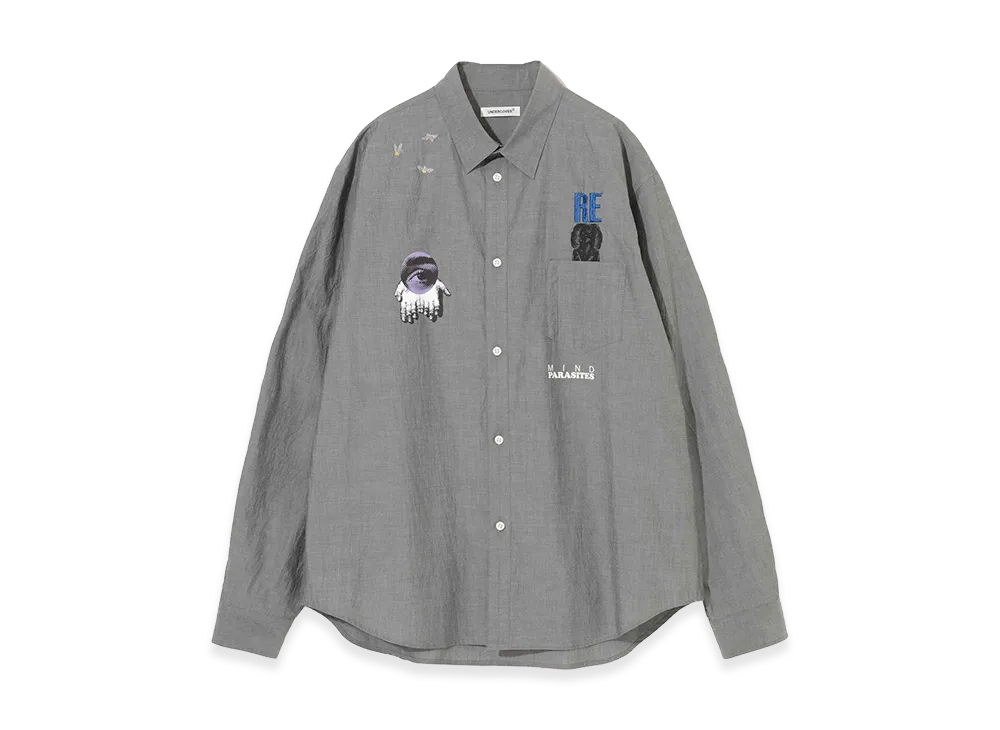 UNDERCOVER Cotton Typewriter Shirt "Light Charcoal"