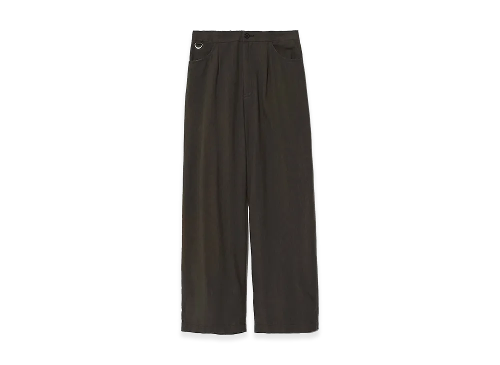 UNDERCOVER Linen Cotton Blend Rayon Wide Pants "Khaki"