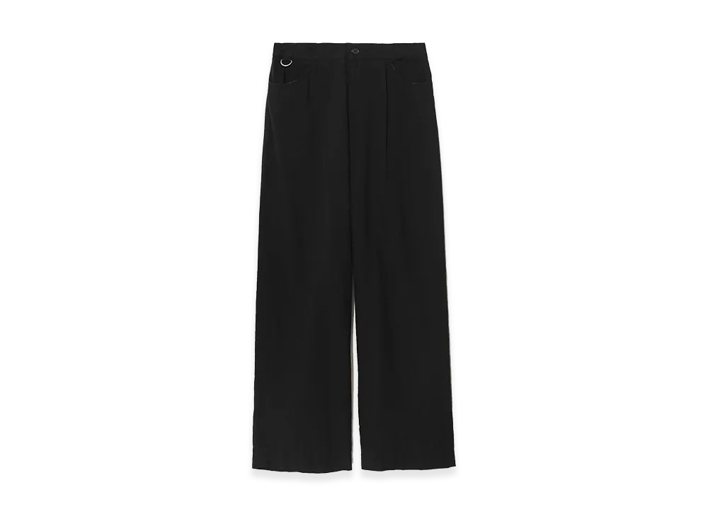 UNDERCOVER Linen Cotton Blend Rayon Wide Pants "Black"