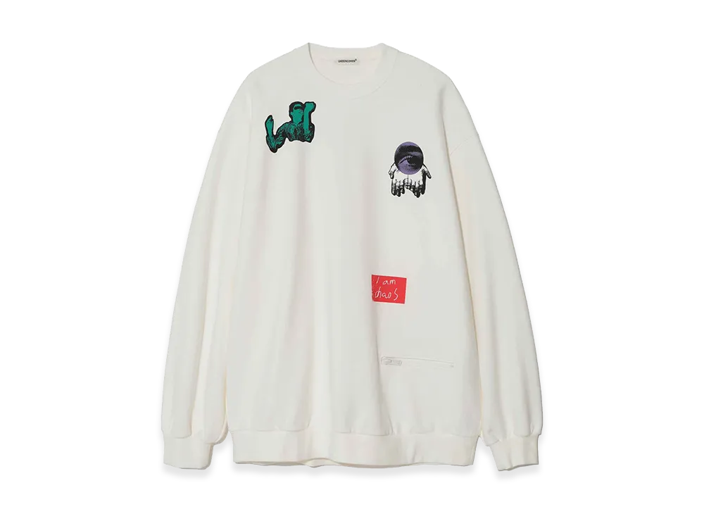 UNDERCOVER Cotton French Terry Sweat Pullover "White"