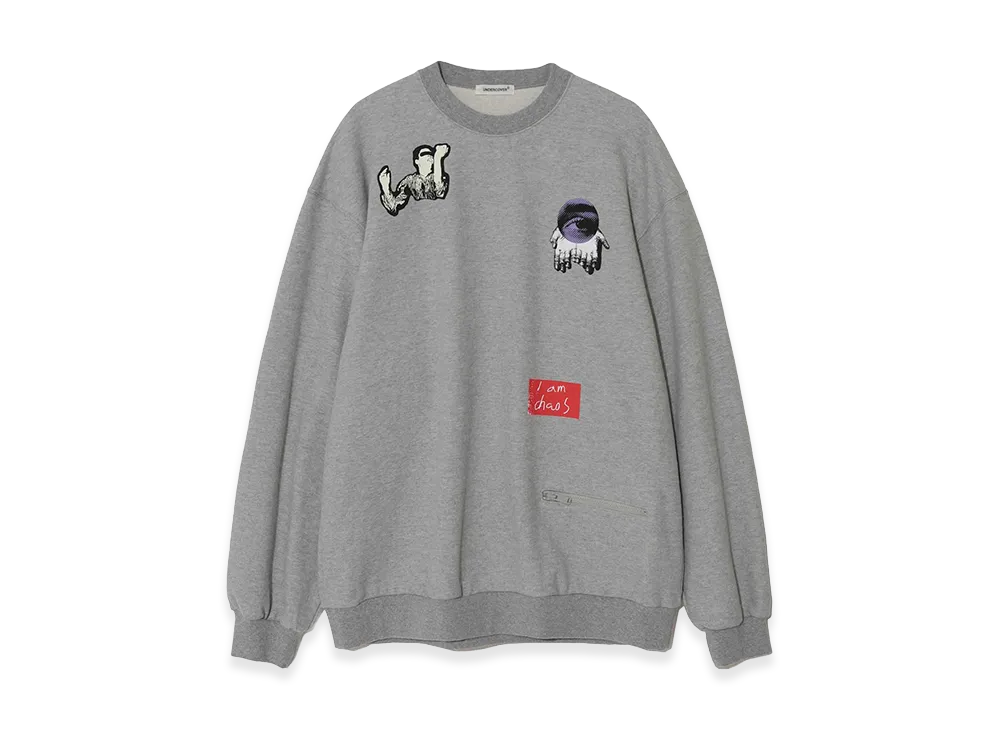 UNDERCOVER Cotton French Terry Sweat Pullover "Top Gray"