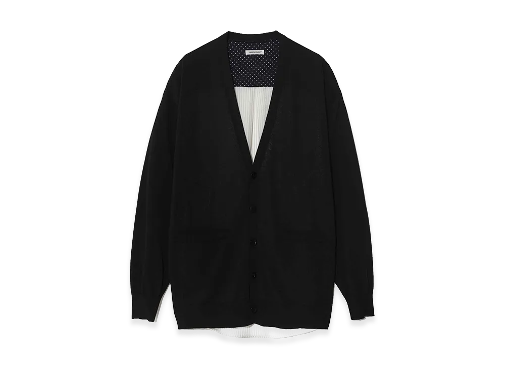 UNDERCOVER Cotton Polyester Knit Cardigan "Black"