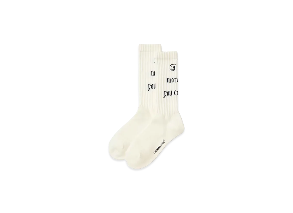 UNDERCOVER Jacquard Rib Socks "Off White"