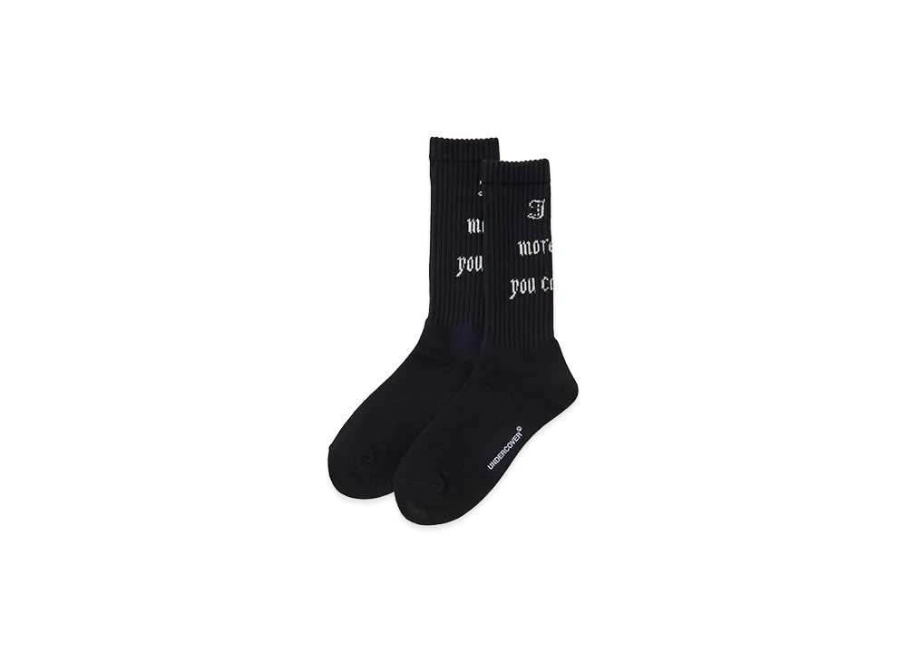UNDERCOVER Jacquard Rib Socks "Black"