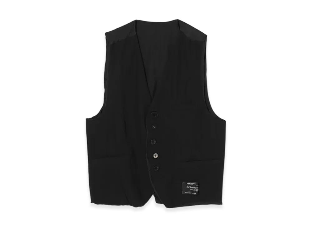 UNDERCOVER Cotton Gabardine Vest "Black"