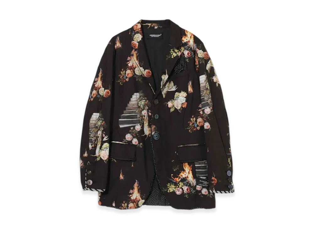 UNDERCOVER Padded Cotton Patterned Jacket "Black Base"