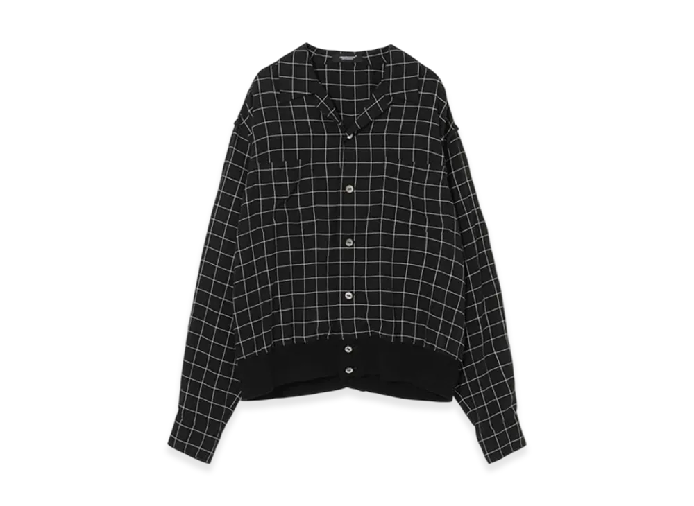 UNDERCOVER Rayon Open Collar Shirt "Black"