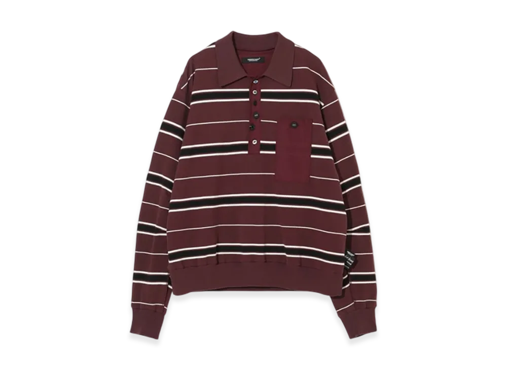UNDERCOVER Cotton Polo Shirt "Bord Border"