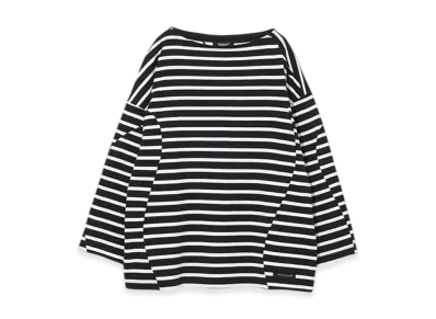 UNDERCOVER Cotton Boat Neck Cut & Sewn "Blk Border"