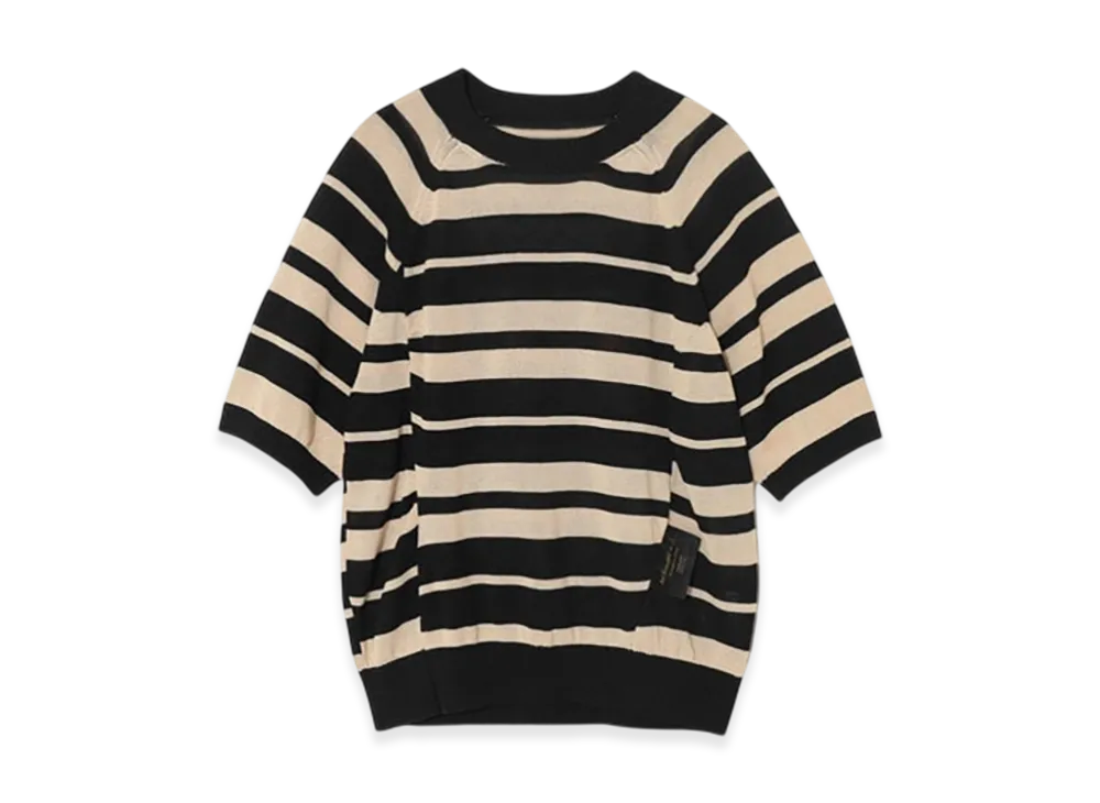 UNDERCOVER Paper Cotton Knit Pullover "Beige Border"