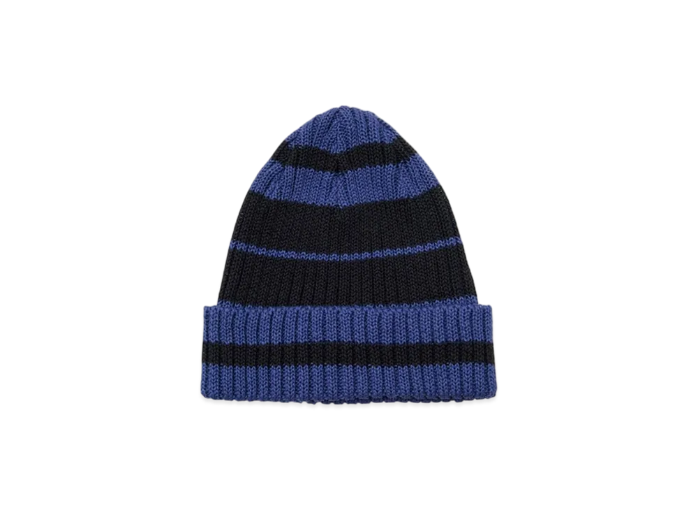 UNDERCOVER Linen Polyester Knit Cap "Nvy Border"