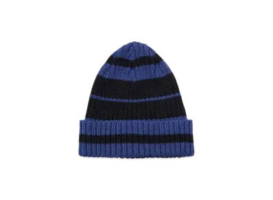 UNDERCOVER Linen Polyester Knit Cap "Nvy Border"