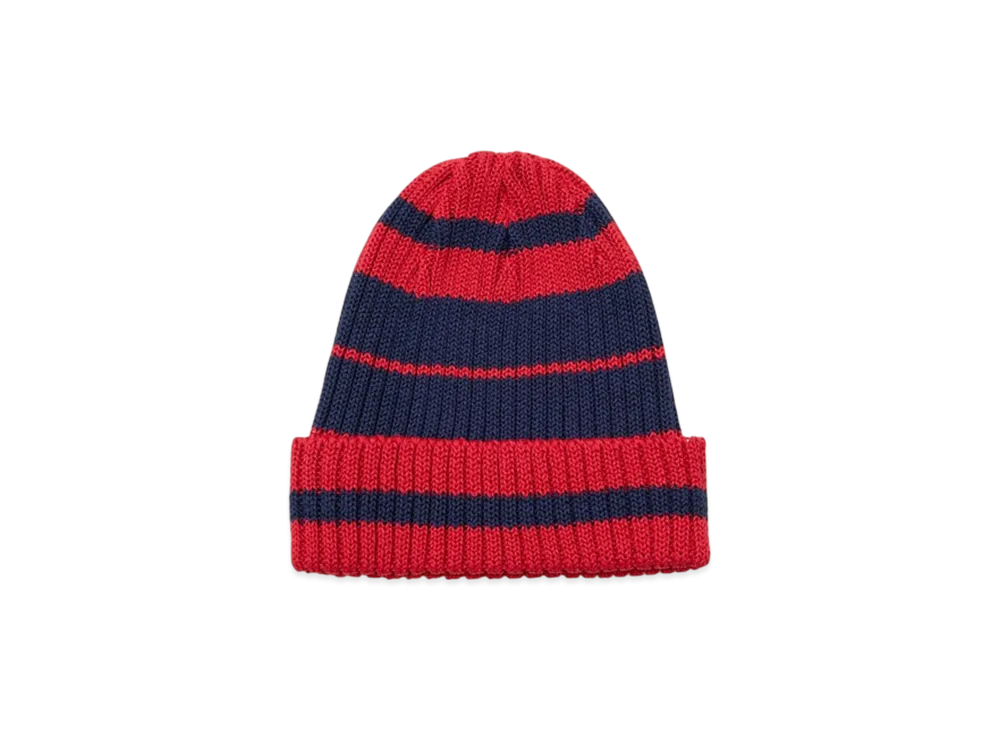 UNDERCOVER Linen Polyester Knit Cap "Red Border"