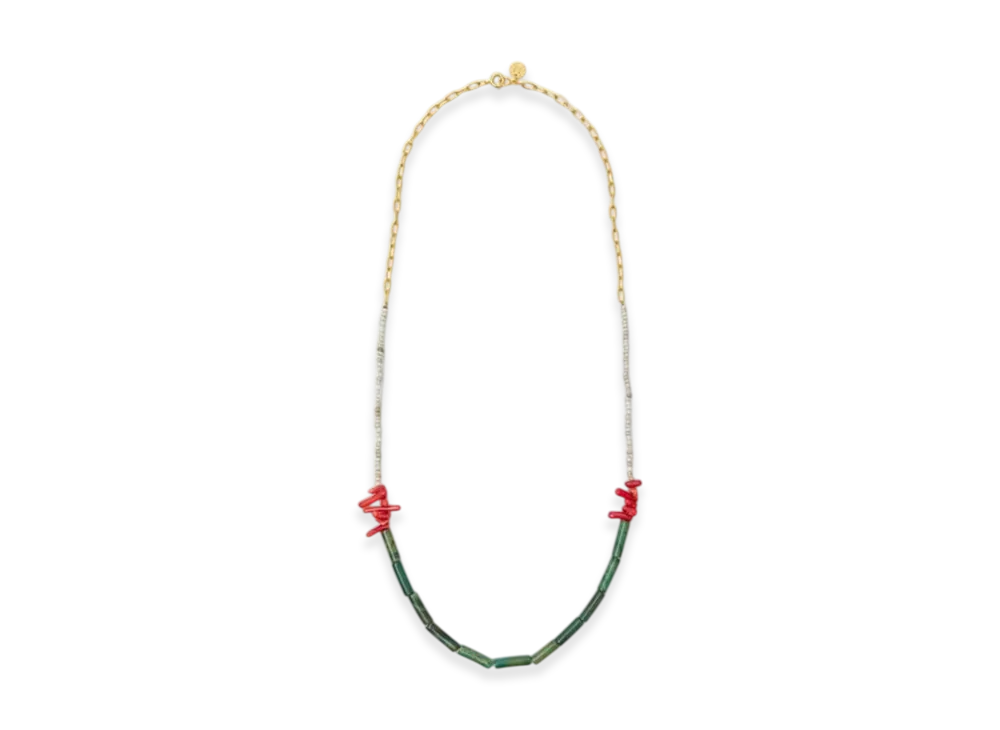 UNDERCOVER Brass x Beads Necklace "Green"