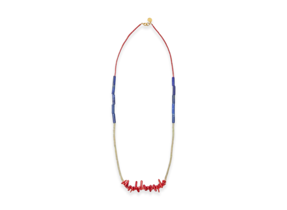 UNDERCOVER Brass x Beads Necklace "Red"