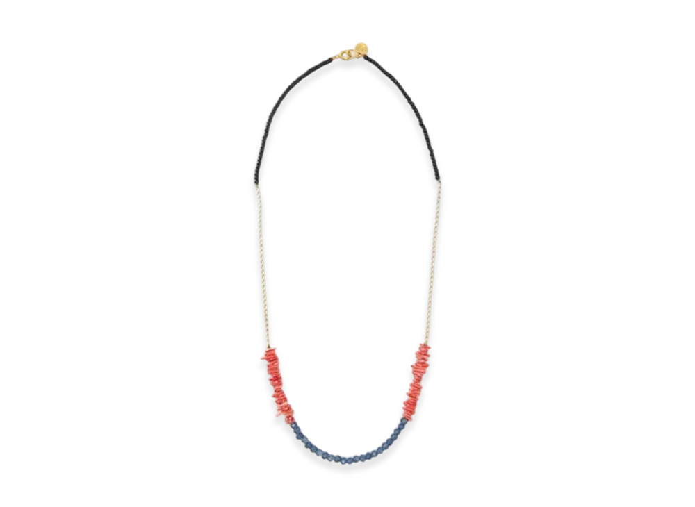 UNDERCOVER Brass x Beads Necklace "Dark Blue"