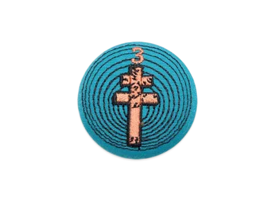 UNDERCOVER Embroidered Badge "Blue Green"